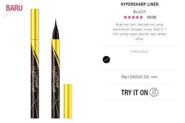Rekomendasi Eyeliner Waterproof Terbaik, Maybelline Hypersharp Liner Rekomendasi Eyeliner Waterproof Terbaik, Maybelline Hypersharp Liner