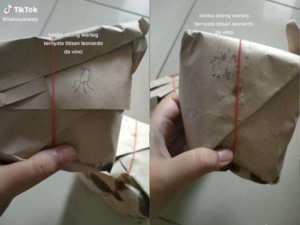 Beda dari Biasanya, Pemilik Warteg Ini Lakukan Cara Unik untuk Kode di Bungkusan Nasi