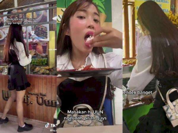 Momen Cewek Tinggi 181 Cm Makan di RM Sunda: Gampang Lihat Menu tapi Susah Ngulek Sambel