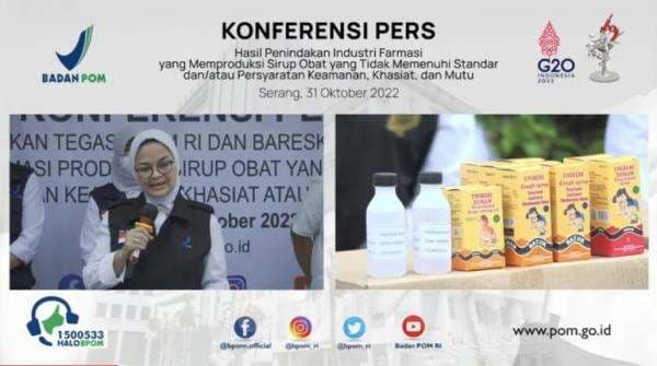 Bisa Dibui 10 Tahun Denda Rp 1 M BPOM Umumkan 2 Produsen Sirup Obat Berbahaya Sertifikat CPOB nya Dicabut