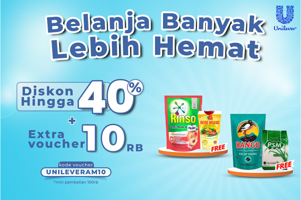Beli Produk Unilever di AladinMall Ada Diskon s.d 40% + Ekstra Voucher + Gratis Ongkir!