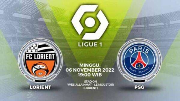 Link Live Streaming Liga Prancis: Lorient vs PSG