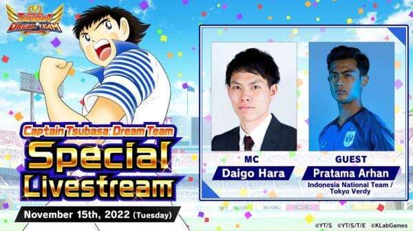 Pesepakbola Profesional Indonesia Tampil di Livestream Spesial Captain Tsubasa: Dream Team