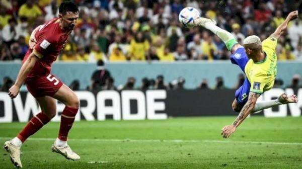 Hasil Piala Dunia : Gol Cantik Richarlison Pastikan Kemenangan Brasil Atas Serbia
