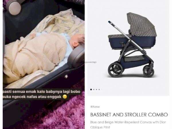Stroller Anak Tasya Farasya Merek Dior Harganya Rp106 Juta, Netizen: Bayi Naik Rumah