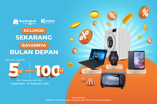 Nikmati Seasonal Promo Kredivo, Diskon s.d Rp100.000 dengan Belanja di AladinMall by Mister Aladin!