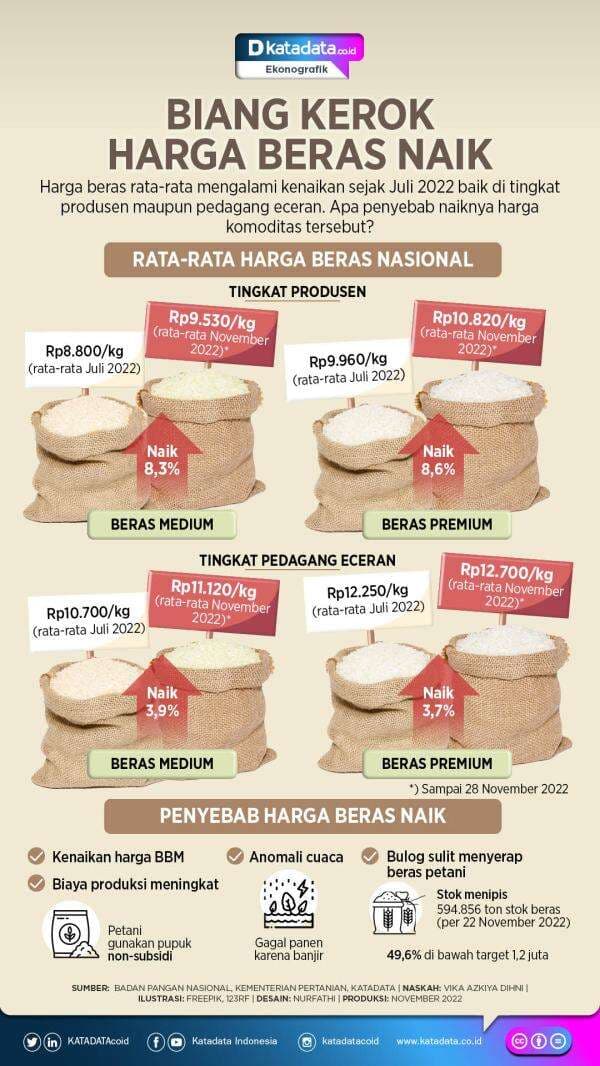 Biang Kerok Harga Beras Naik