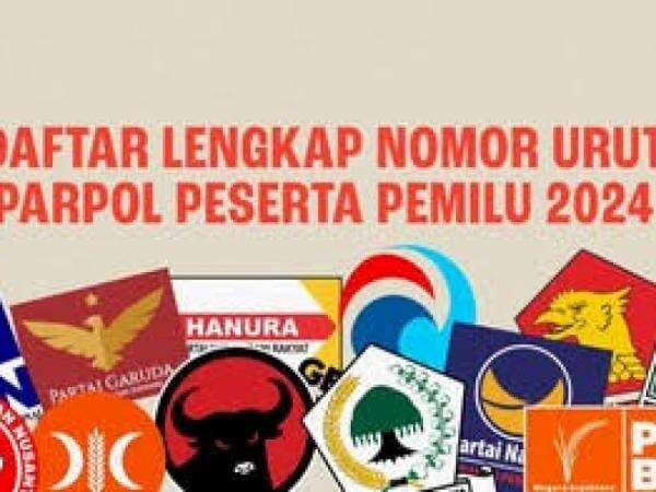 KPU Resmi Tetapkan Nomor Urut Parpol Peserta Pemilu 2024