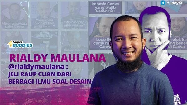 Jeli Raup Cuan dari Berbagi Ilmu Soal Desain Ala Rialdy Maulana