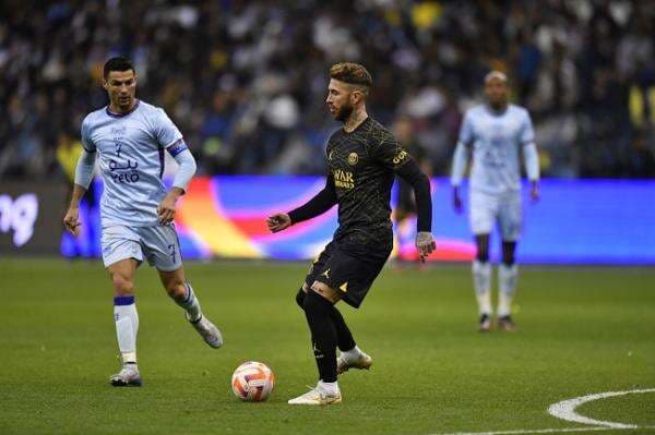 Ronaldo dan Messi Berselebrasi, Sergio Ramos Ikut Cetak Gol, PSG Tundukkan Riyadh XI