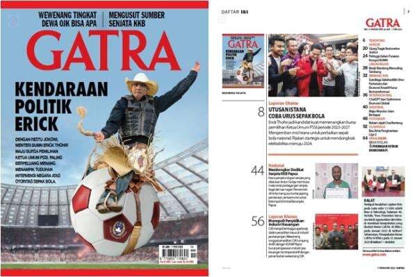 Majalah GATRA Edisi 26 Januari – 1 Februari 2023: Kendaraan Politik Erick