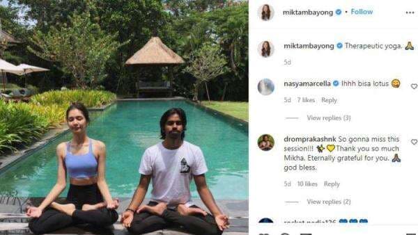 Honeymoon di Bali, Mikha Tambayong dan Suami Mesra Bersepeda Bakar Kalori