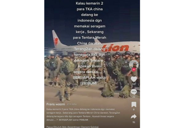 Pasukan Brimob Berseragam Hijau, Bukan Tentara Tiongkok