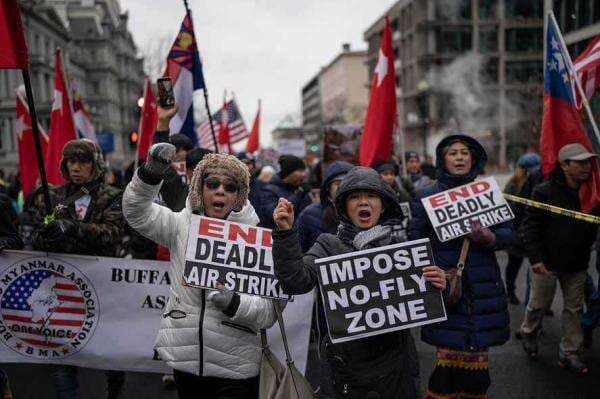 Diaspora  Kecam Serangan Udara Junta