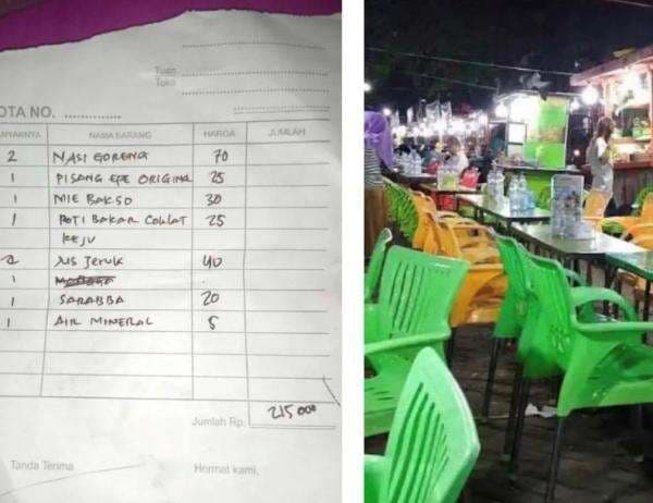 Pelancong Keluhkan Harga Makanan di Pantai Losari, Menu Sederhana tetapi Harganya Bikin Resah
