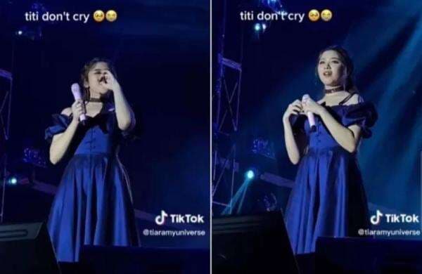 Nyanyikan Lagu Terlanjur Mencinta, Tiara Andini Nangis Saat Manggung! Curhat?