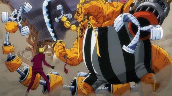 Spoiler Anime One Piece Episode 1061: The strike of an Ifrit! Sanji vs Queen