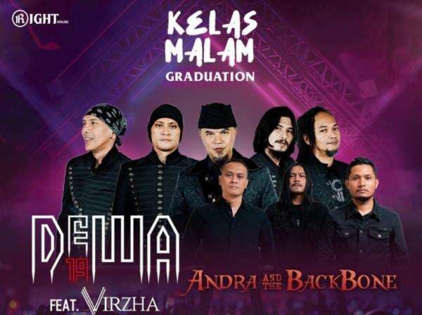 Konser Kelas Malam Graduation Hadirkan Dewa 19 dan Andra and The Backbone di Stadion Heroic Taman Kopassus Serang