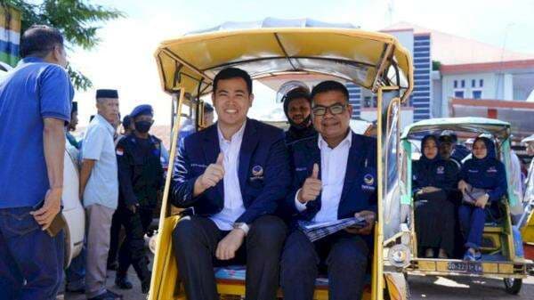 Daftar Bacaleg, Ketua NasDem Pangkep Yusran Naik Bentor ke KPU