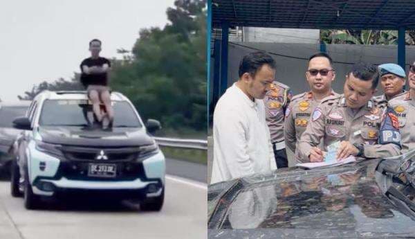 Asik Joget Pacu Jalur di Atas Mobil Berakhir Tilang Rp 750.000