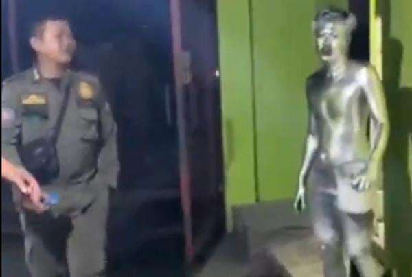 Bikin Resah, Belasan Manusia Silver dan Pengemis di Sidoarjo Diamankan Satpol PP