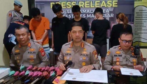 Pelaku Pembusuran Depan SMPN 12 Tamalanrea Diringkus Usai Lukai Remaja, Akui Produksi 19 Anak Panah