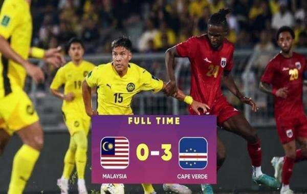 Dibantai Cape Verde, Rangking FIFA Malaysia Makin Melorot di Bawah Timnas Indonesia