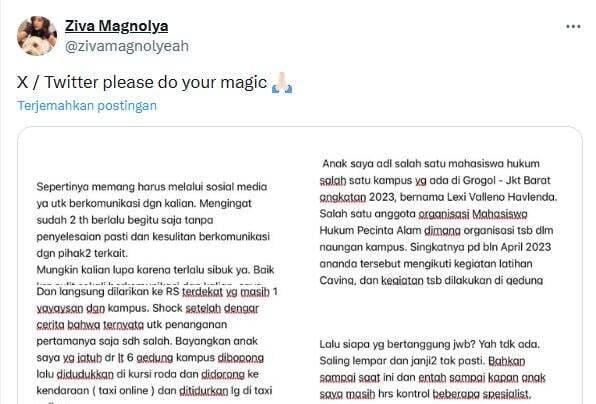 Nasib Adik Keisya Levronka Jatuh dari Lantai 6 Diabaikan Kampus, Ibu Pilih Viralkan Kasus