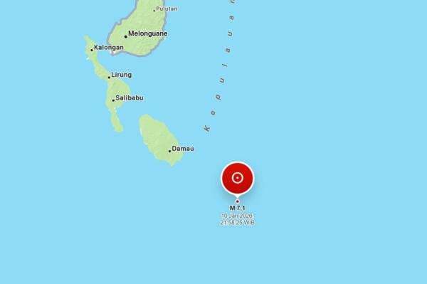 Gempa M7,1 Guncang Melonguane Sulut, BMKG: Tak Berpotensi Tsunami 