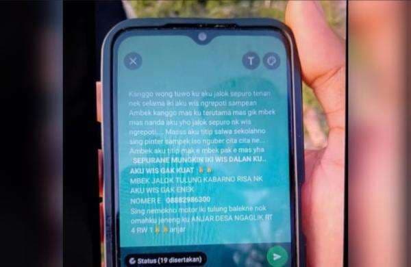 Gempar! Remaja 19 Tahun Diduga Lompat ke Bengawan Solo, Tinggalkan Pesan Ini