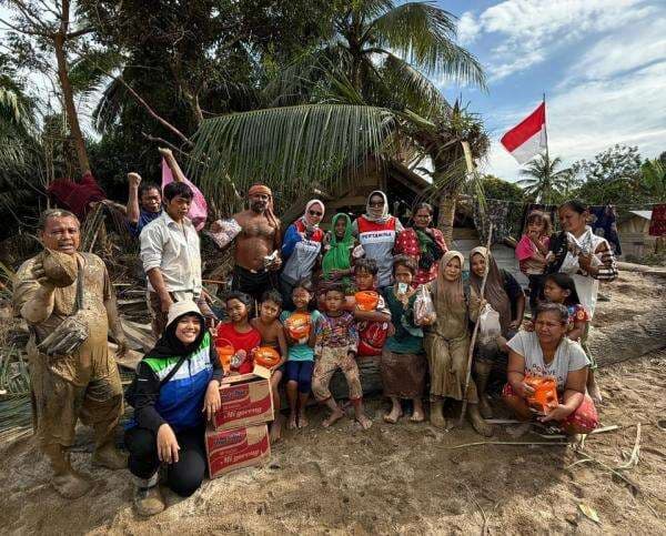 Relawan Pertamina Peduli Tembus Kampung Sunting yang Terisolasi di Aceh Tamiang