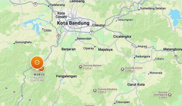 Breaking News! Bandung Diguncang Gempa Dangkal Malam Ini, Pusatnya di Darat