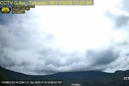 Gunung Ibu Meletus Hari Ini, Kolom Abu Tak Teramati karena Tertutup Kabut Tebal