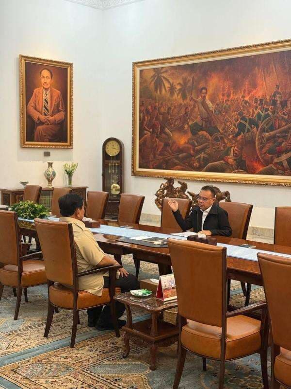 Prabowo Diskusi Empat Mata dengan Dasco di Istana, Ini yang Dibahas