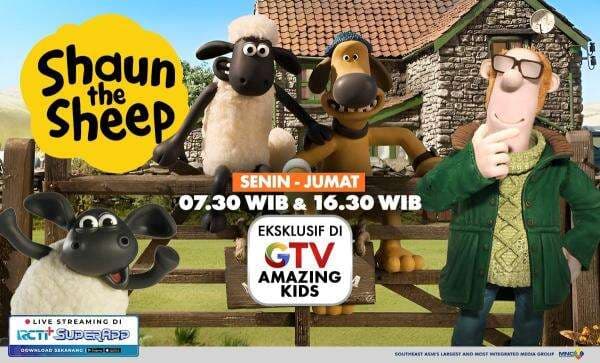 Bukan Sembarang Peternakan, Tingkah Penghuninya Bikin Kamu Ketawa! Saksikan Shaun The Sheep di GTV