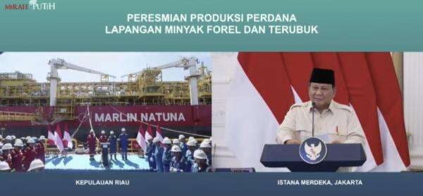 Prabowo Resmikan Lapangan Minyak Forel dan Terubuk Prabowo Resmikan Lapangan Minyak Forel dan Terubuk
