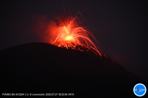 Gunung Ile Lewotolok Erupsi, Semburkan Lava Pijar