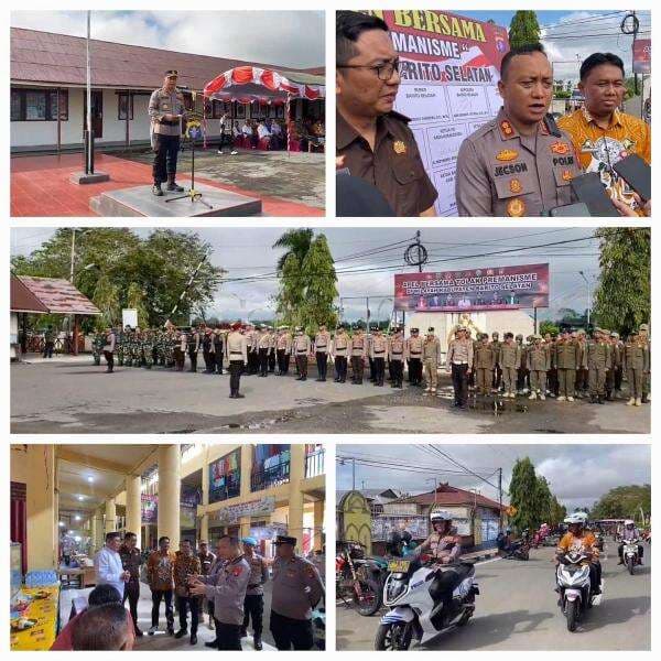 Kapolres Barsel AKBP Jecson R. Hutapea Pimpin Apel Bersama Tolak Premanisme
