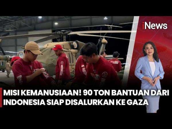 Lewat Udara, Indonesia Salurkan 90 Ton Bantuan ke Gaza