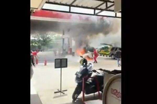 Viral Motor Terbakar usai Isi BBM di SPBU Cililin Bandung Barat