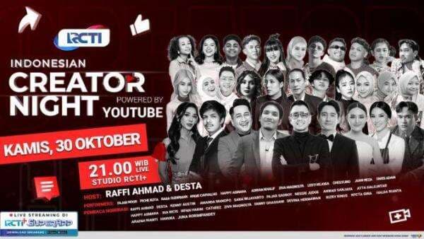 Live dan Eksklusif RCTI: Malam Puncak Perayaan Indonesian Creator Night 2025