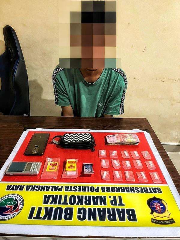 Satresnarkoba Polresta Palangka Raya Tangkap Pengedar Sabu, Sita 15 Paket Siap Edar