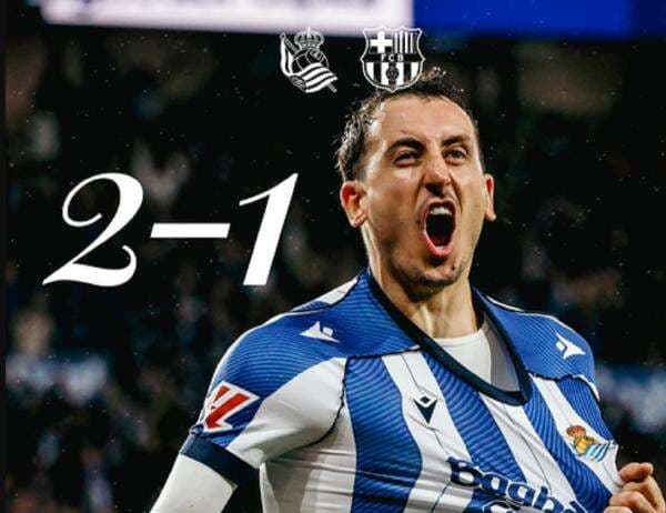 Hasil Real Sociedad vs Barcelona di Liga Spanyol 2025-2026: Kalah 1-2, Blaugrana Dipepet Real Madrid!