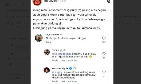 Omara Bela Prilly yang Dihujat Gegara Open To Work, Malah Dinilai Memperkeruh Suasana