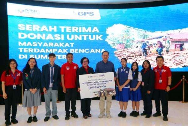 Peduli Sumatera-Aceh, Global Prestasi School Serahkan Donasi LewatMNC Peduli