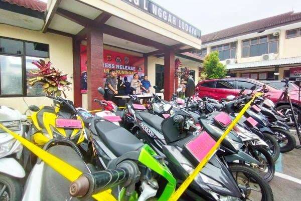 Polisi Sita Belasan Motor Hasil Kejahatan, Warga yang Kehilangan Diminta Datang ke Mapolres Kuningan