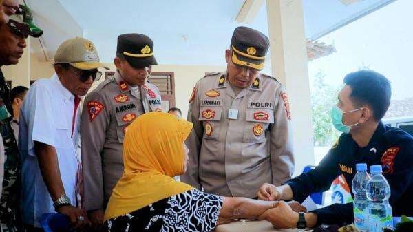 Warga Temuireng Semringah Ikut Program Pemeriksaan Kesehatan Gratis Polres Pemalang