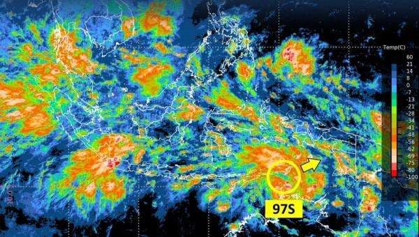 Waspada Cuaca Ekstrem di Indonesia Timur, Bibit Siklon Tropis 97S Menguat
