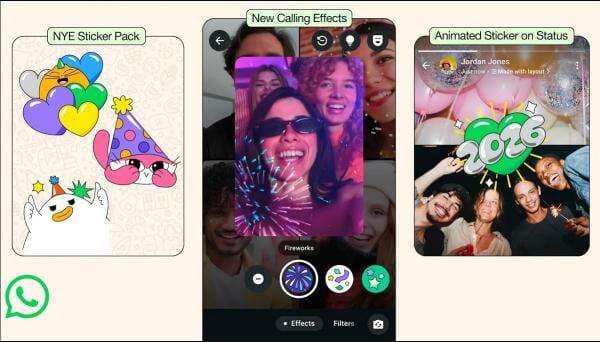 WhatsApp Luncurkan Paket Stiker dan Efek Animasi Tahun Baru 2026
