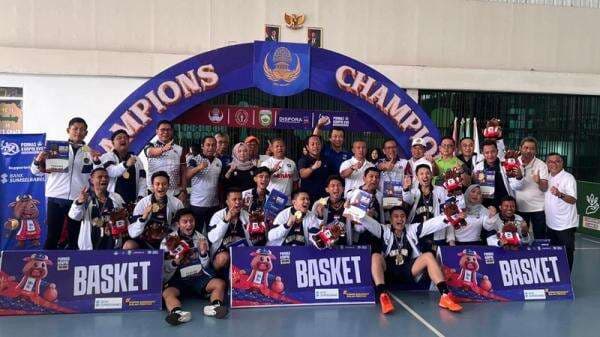 Tampil Digdaya, Tim Basket Kemenimipas Sabet Gelar Juara PORNAS KORPRI 2025